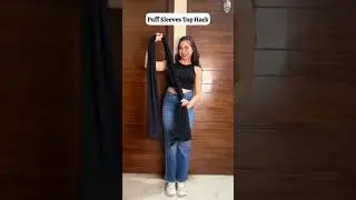 Dupatta Puff Sleeves Top Hack #style #dupatta #puffsleeves #top #hack #ytshorts #youtubeshorts