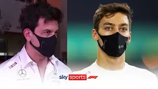 Toto Wolff reacts to George Russell clinching P2 in Mercedes qualifying debut | Sakhir Grand Prix