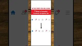 How to customize facebook navigation bar | Facebook navigation settings #shortsvideo #youtubeshorts