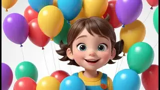 Ten Little Balloons Floating Up | Fun Counting Song for Kids | Colorful Preschool Rhyme