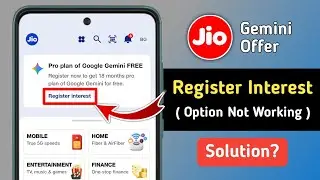 Myjio Gemini Free Offer Register Interest Option Not Working Problem | Gemini Pro Register Interest