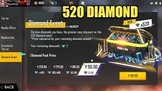 Free fire Diamond event full details & how to get 520 Diamond in 90 rupees,