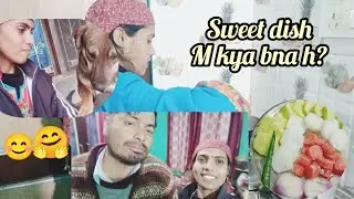 Sweet dish bnayi aaj meri favourite 🤗Etni sari sabji..😊🙏#himachali_vlogs #pahadi #PahadiMadhuVlog