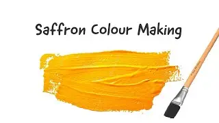 Saffron Colour Making | How to make Saffron Colour | Colour Mixing | Almin Creatives