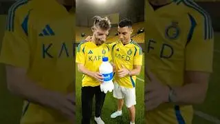 Ronaldo turns Mr Beast into the Goat! #ai #fake #morph #shapeshifting #transformation