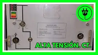 Alta tensión. Apertura de celda de línea de centro de transformación.