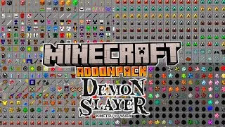 SAIU!!  NOVA ADDONPACK DEMON SLAYER RG  PARA O MINECRAFT PE  1.21.132 - COM VARIAS ADDONS
