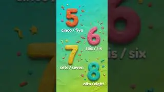 🦊🌈🐺Learn Portuguese and English Numbers 5&ndash;8 | N&uacute;meros 5&ndash;8!