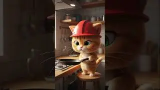 The Egg Was Gone #Pangi #CookingCat #Cute #Funny #Shorts #pangi #cat #cute #funny #cutecat #magiccat