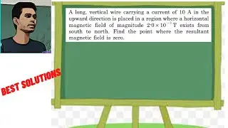 A long vertical wire carrying a current of 10A in the upward direction is placed in a region where a