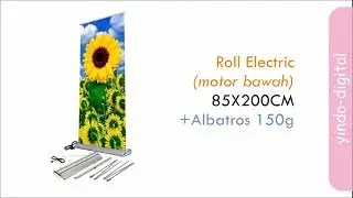 Roller #rollup #electrical Motorized Scroll Moving Roll banner #elektrik #tutorial #carapemasangan