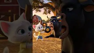 😱What Kitten Did to the Baby Bull? Ai Cat Video😳🐾 #shortsfeed #catstory #trending