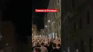 ACF Fiorentina vs. FC Twente Enschede Fans Support march in city Florence/Florenz