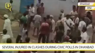 Several Injured in Ugly Clashes ​During Civic Polls in Dhanbad