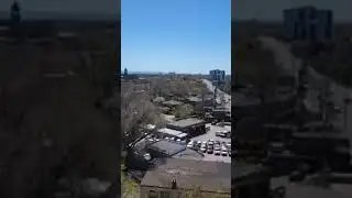 views of the lake and city line from 