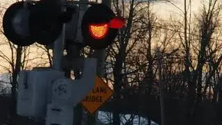 (SUPER RARE!) CSX W992 w articulated rail car in Macedon NY 2/7/21
