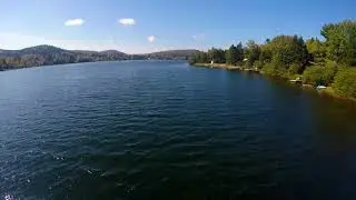 Drone   Flying Above The Water River 4K