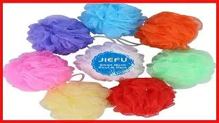 Great product -  Bath Sponges, Small Size Colorful Shower Sponges Exfoliating Mesh Pouf Bath Ball Bo
