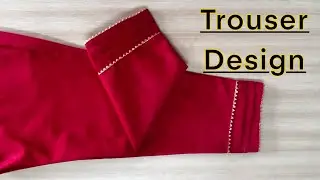 Trouser bottom design | Trouser design with lace cutting and stitching | Palazzo Pant Design