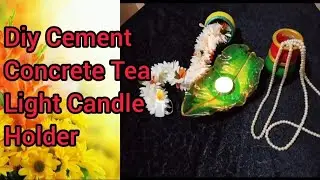 Cement concrete tea light candle🕯 holder/leaf🍀tea light candle🕯holder #diwalidecorationideas#shorts