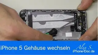 IPhone 5S Backcover, Gehäuse, Rückseite wechseln, tauschen, umbauen, Deutsch, reparieren