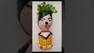 Diy unique bottle girl planter . पानी की बोतल से बनाये प्लांटर । quick and easy