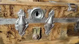 refurbishing a rusty old trunk I found in the trash.