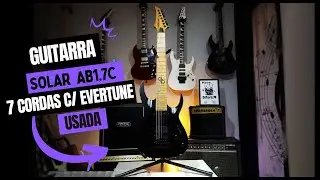 Guitarra Solar 7 Cordas Evertune Ab1.7c Black Matte - USADA