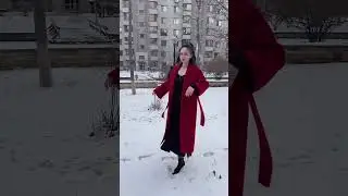Модный показ на снегу 2026 #короткаялента