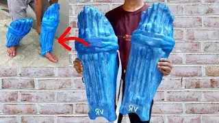 How to make cricket🏏 PADS at home with basic meterials | cricket PADS | RV world