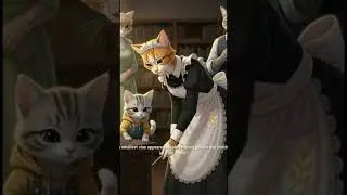 The Kind Cat Maid Who Hid a Big Secret #ai #animation #catvideos #funnyvideo #funnycat #animals
