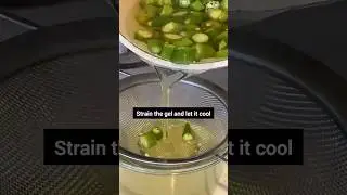 DIY OKRA GEL MASK FOR HAIR & SKIN #shorts #facemask #hairmask #diyfacemask #okrawater #hairgrowth