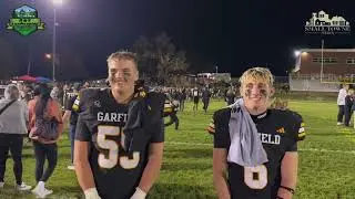 Garfield G-MEN Michael Huebner, Brandyn Bogucki & Coach Mike Moser after the 48-10 win vs Southeast