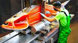 Salmon Egg Take & Fertilization Process - Modern Salmon Processing Line - Smoked Salmon Make Method