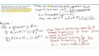 Geometric Random Variable | Practice Question 1