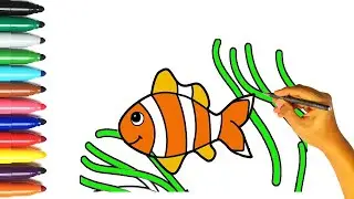 Drawing and coloring nemo fish