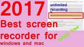 2017 Best Screen Recording / Capturing Software for YouTube and other
