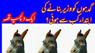 Gadho Ko Wazir Banany ki Shrowat Kabsy Hoi۔ گدھوں کو وزیر بنانے کی ابتداء کب سے ہوئی؟