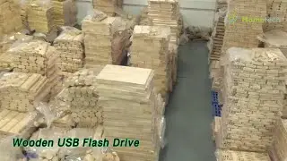 Album Wooden USB Flash Drive Rectangle High Speed Support Logo Printing