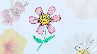 Flower simple drawing easy to draw!