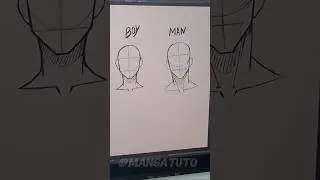 How to draw Boy & Man Head Tutorial  #drawing #tutorial #howtodraw #head #art