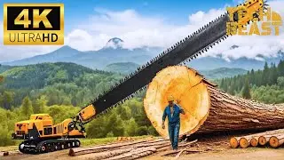 Extreme Dangerous Big Logging Wood Truck Driving Skill | Biggest Heavy Machinery Machines #16