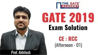 GATE 2019 Answer Key - Video Solution for Civil Engineering (Afternoon) | RCC - 01