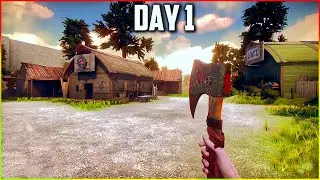 Day 1 in This NEW Survival Game - Hunted within The walls Gameplay