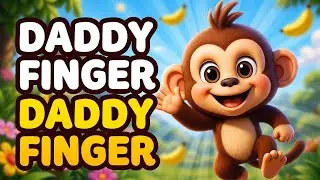 Daddy Finger Daddy Finger 🐵 | Monkey Finger Song for Kids | Little Kids Hubb