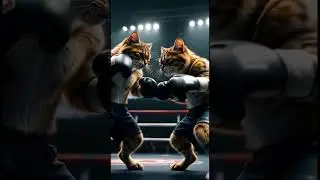 CAT vs CAT &ndash; BRUTAL BOXING KO 🔥#CatBoxing#EpicKO#AIVideo#BoxingFight#CinematicAI#ViralShorts