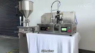 Semi automatic 1 nozzle filling machine with ultrasonic plastic tube sealing cutting packing machine