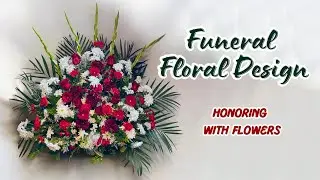 Funeral Flower Arrangement Tutorial | Red & White Roses Technique