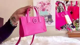 TORY BURCH MINI NYLON ELLA TOTE BAG MICRO TOTE REVEAL UNBAG UNBOX #toryburchbag #toryburch