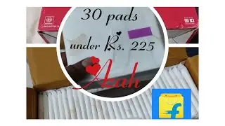 30 pads under Rs. 225🤗❤ || Azah Rash free sanitary pads #flipkart #azahsanitarypads #periods